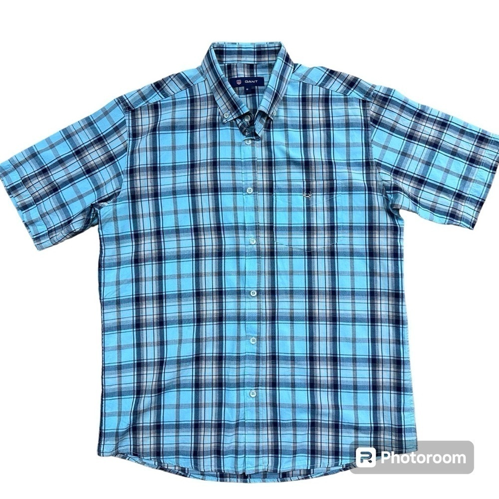 GANT POPLIN CASUAL SHORT SLEEVED  SHIRT SZ M